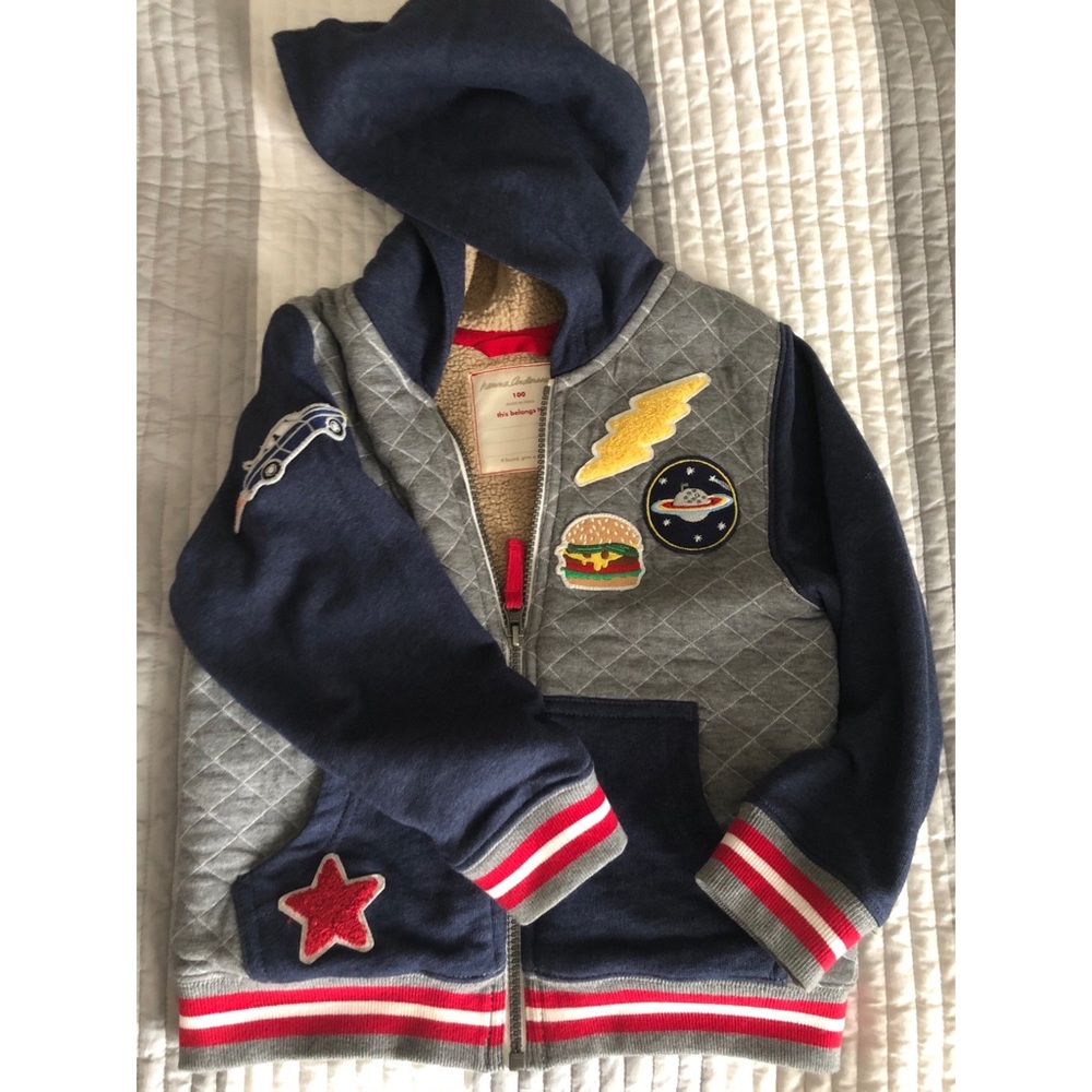 Hanna Sz 100(4) sherpa lined patch hoodie